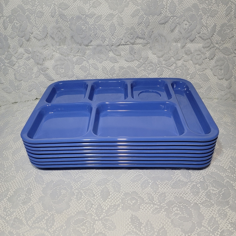 Set of 8 Melamine Ware 6-Compartment Cafeteria TV Trays | Ever Unison PY-36×25cm - Picture 4 of 17